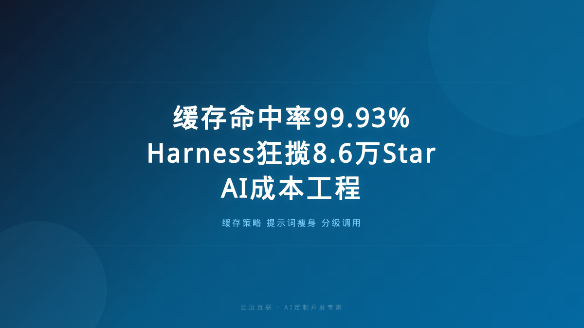 缓存命中率99.93%、GitHub狂揽8.6万Star，AI定制开发的「成本工程」课