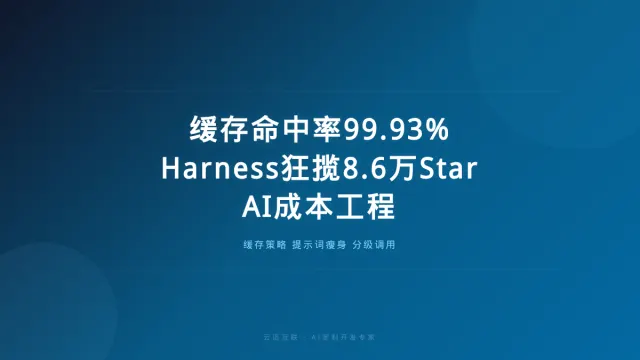 缓存命中率99.93%、GitHub狂揽8.6万Star，AI定制开发的「成本工程」课