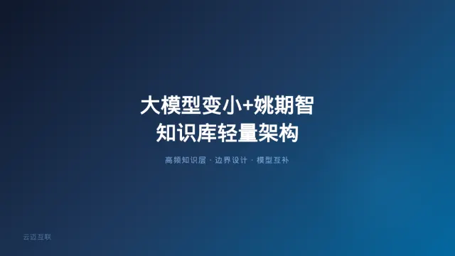 大模型集体「变小」、姚期智说AI有边界是好事，企业知识库搭建的「轻量知识架构」该改改了